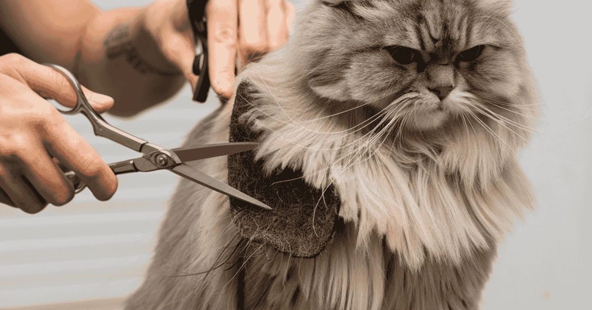 Groom a Cat with Matted Hair Fur 