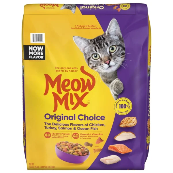 Meow Mix Original Choice Dry Cat Food, 16 Pound Bag