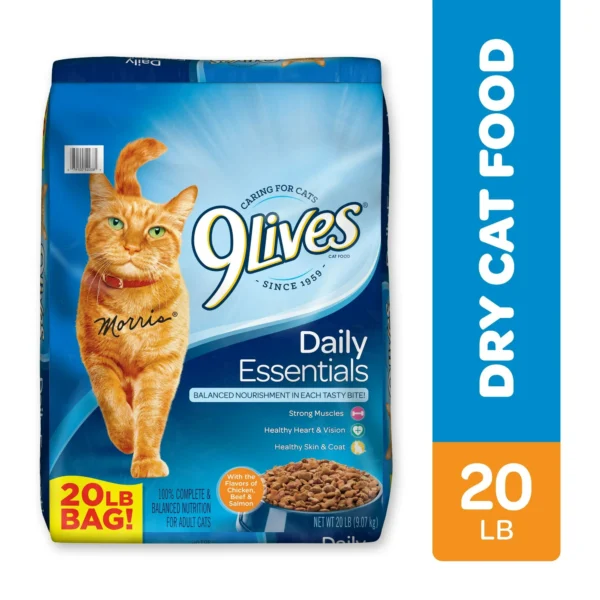 9Lives Daily Essentials Dry Cat Food, 20 lb. Bag - Image 2