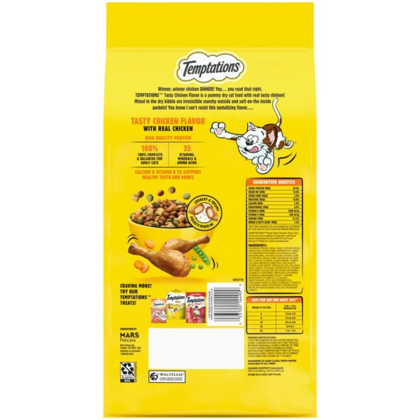 Temptations Tasty Chicken Flavor Adult Dry Cat Food, 3.15 lb. Bag Walmart Exclusive - Image 3